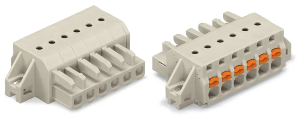 Conector de iluminación Hembra 2721, 10 Polos, Montaje de Cable, 16A | 2721-110/031-000 WAGO