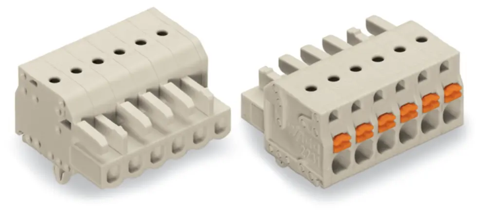 Conector de iluminación Hembra 2721, 16 Polos, Montaje de Cable, 16A | 2721-116/008-000 WAGO