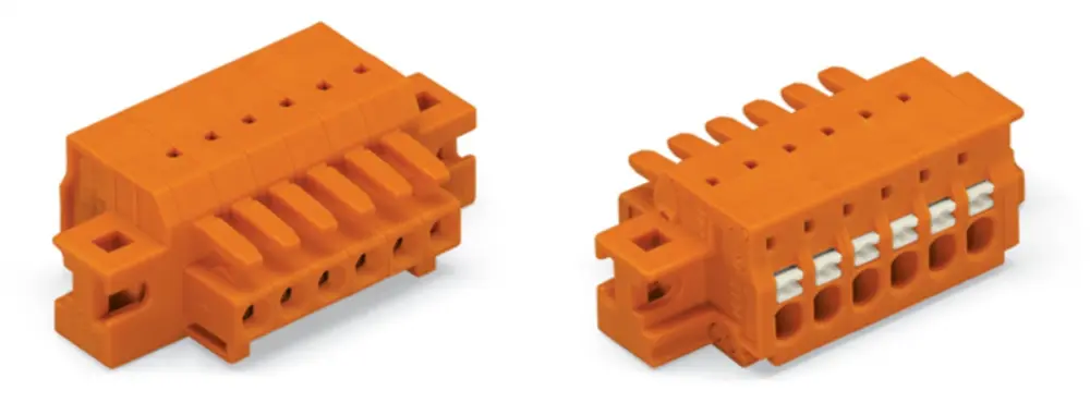 Conector de iluminación Hembra 2734, 3 Polos, Montaje de Cable, 10A | 2734-203/031-000 WAGO