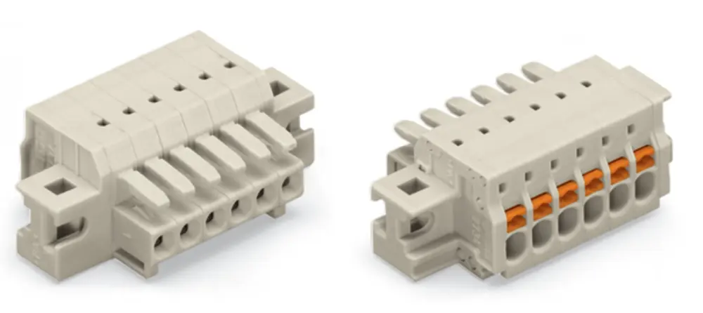 Conector de iluminación Hembra 2734, 3 Polos, Montaje de Cable, 10A | 2734-103/031-000 WAGO