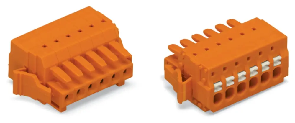 Conector de iluminación Hembra 2734, 6 Polos, Montaje enchufable, 10A | 2734-206/037-000 WAGO