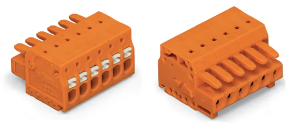 Conector de iluminación Hembra 2734, 3 Polos, Montaje enchufable, 10A | 2734-203 WAGO
