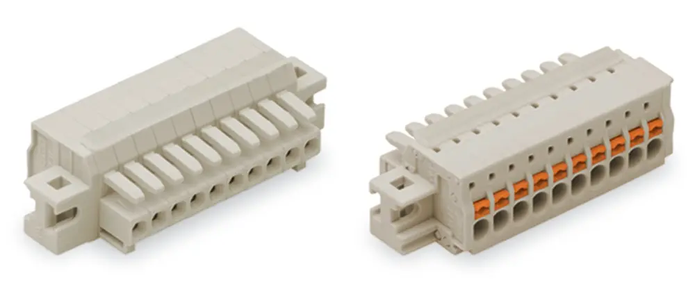 Conector de iluminación Hembra 2734, 10 Polos, Montaje de Cable, 10A | 2734-110/027-000 WAGO