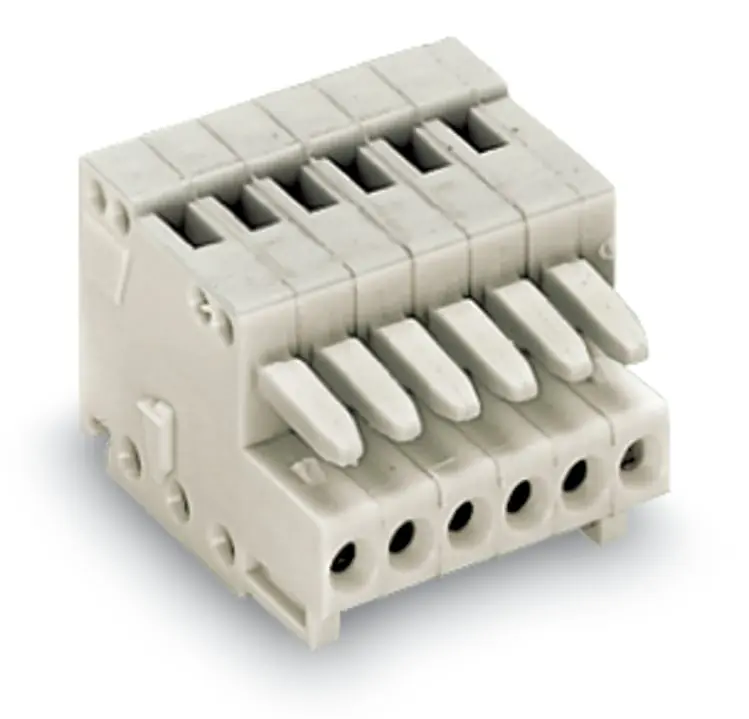 Conector de iluminación Hembra 733, 7 Polos, Montaje enchufable, 6A | 733-107 WAGO