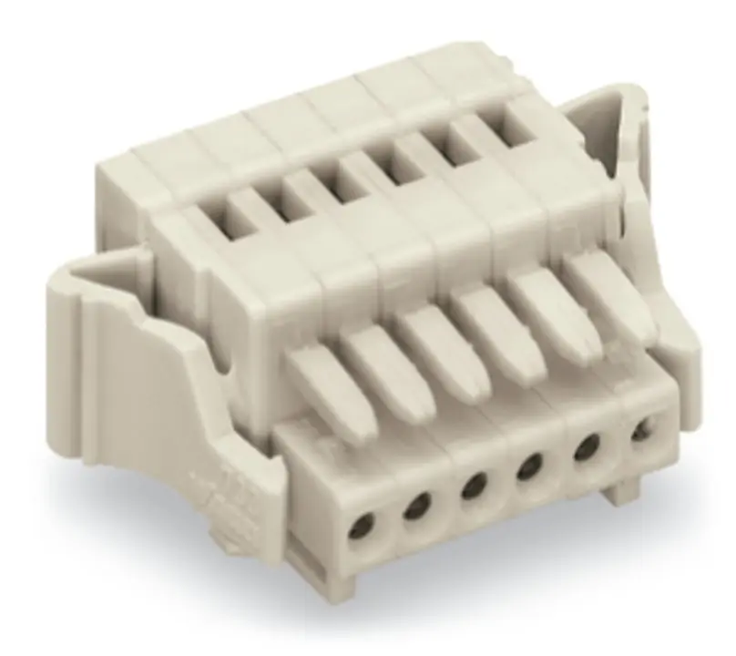 Conector de iluminación Hembra 733, 7 Polos, Montaje enchufable, 6A | 733-107/037-000 WAGO