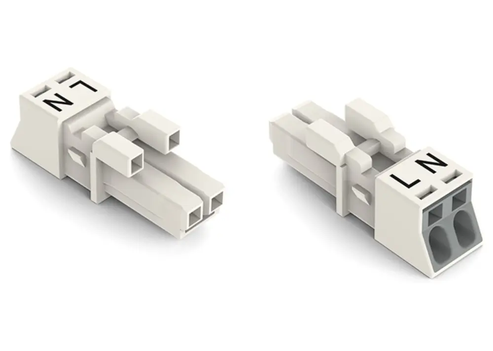 Conector de iluminación Hembra 890, 2 Polos, Montaje enchufable, 16A, IP20, IP40 | 890-222 WAGO