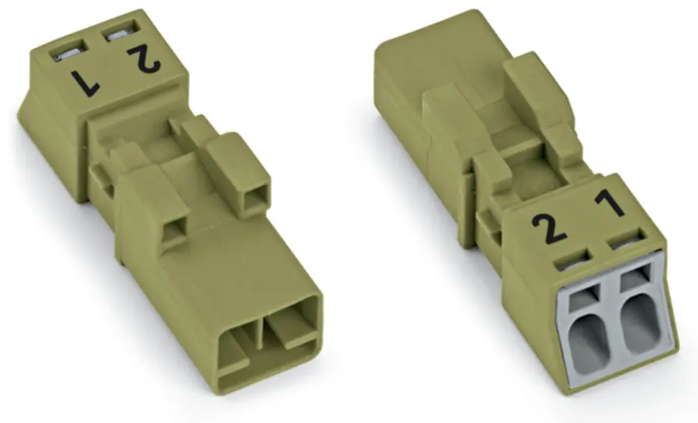 Conector de iluminación Macho 890, 2 Polos, Montaje enchufable, 16A, IP20, IP40 | 890-272 WAGO