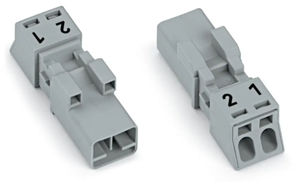 Conector de iluminación Macho 890, 2 Polos, Montaje enchufable, 16A | 890-252 WAGO