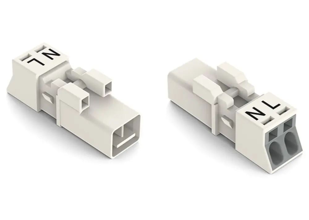 Conector de iluminación Macho 890, 2 Polos, Montaje enchufable, 16A, IP20, IP40 | 890-232 WAGO