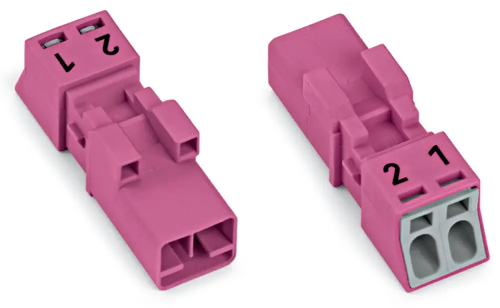 Conector de iluminación Macho 890, 2 Polos, Montaje enchufable, 16A, IP20, IP40 | 890-292 WAGO