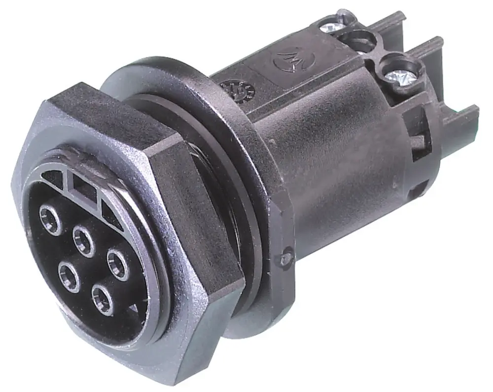 Conector de iluminación Hembra RST20i5, 5 Polos, Montaje en Panel, 250 V, 400 V, 20A, IP66, IP68, IP69 | 96.051.5053.1 Wi...