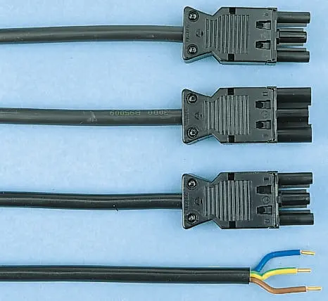 Conector de iluminación Macho Hembra ST18, 3m, 16A, IP20 | 94.732.3000.1 Wieland