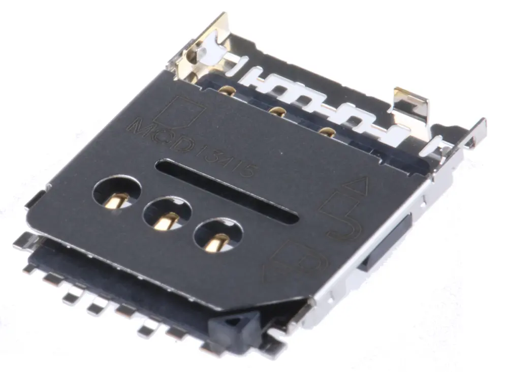 Conector para tarjeta de memoria Micro SIM Molex, paso 1.4mm, montaje superficial, Cubierta con bisagras | 78800-0001