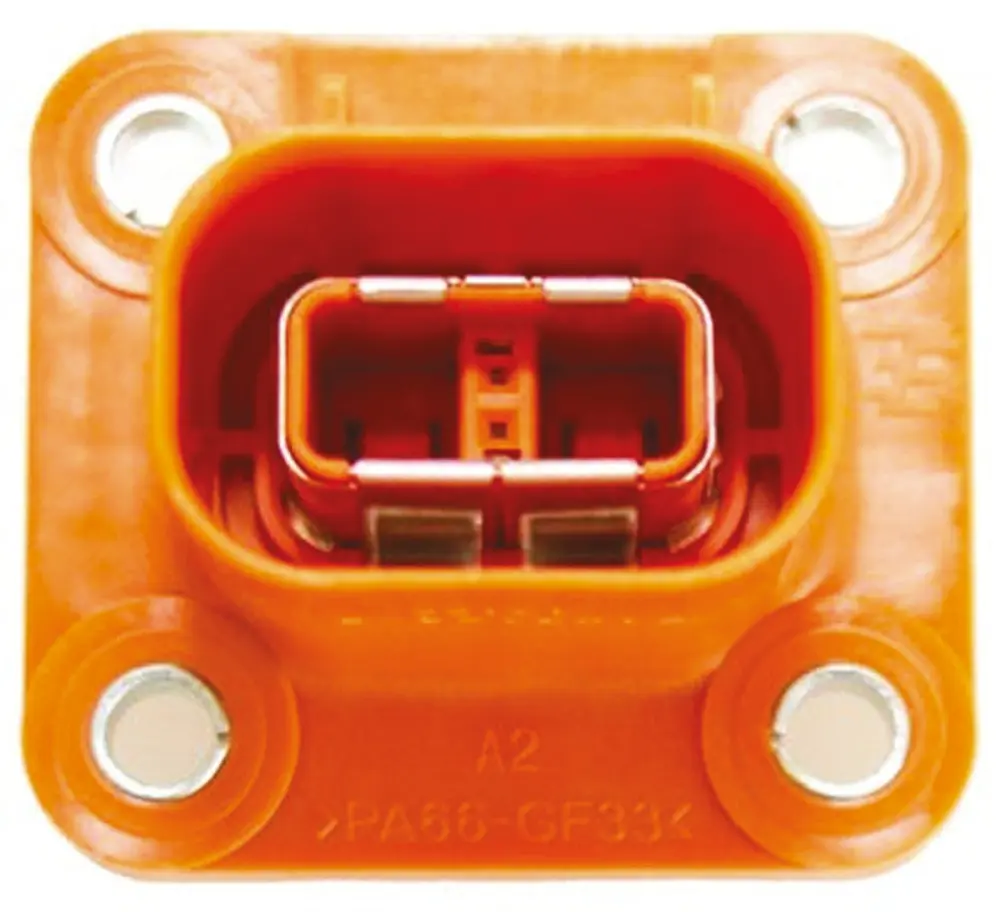 Conector para vehículos eléctricos Hembra 2 contactos, Recto, Montaje en Panel, 600 to 750V, 40A | 2103124-2 TE Connecti...