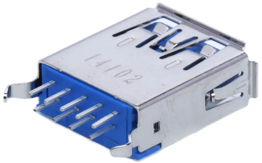 Conector USB Molex 48408-0003, Hembra, , 1 puerto puertos, Recto, Montaje en orificio pasante, Versión 3.0, 30,0 V.,