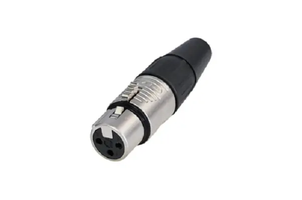 Conector XLR Hembra Recto de 3 pines Re- Products, Montaje de Cable | RC3F