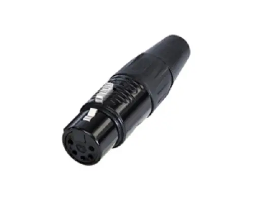 Conector XLR Hembra Recto de 5 pines Re- Products, Montaje de Cable | RC5F-B