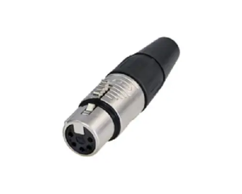 Conector XLR Hembra Recto de 5 pines Re- Products, Montaje de Cable | RC5F