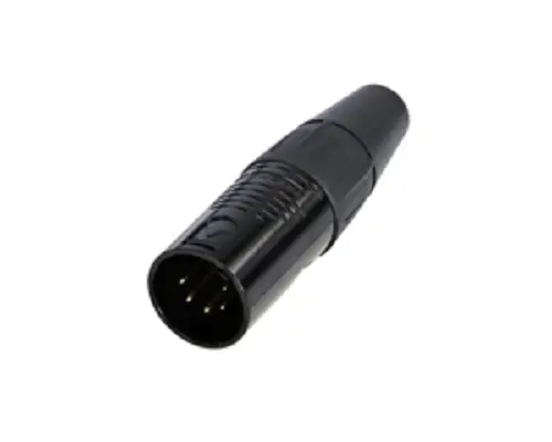 Conector XLR Macho Recto de 5 pines Re- Products, Montaje de Cable | RC5M-B