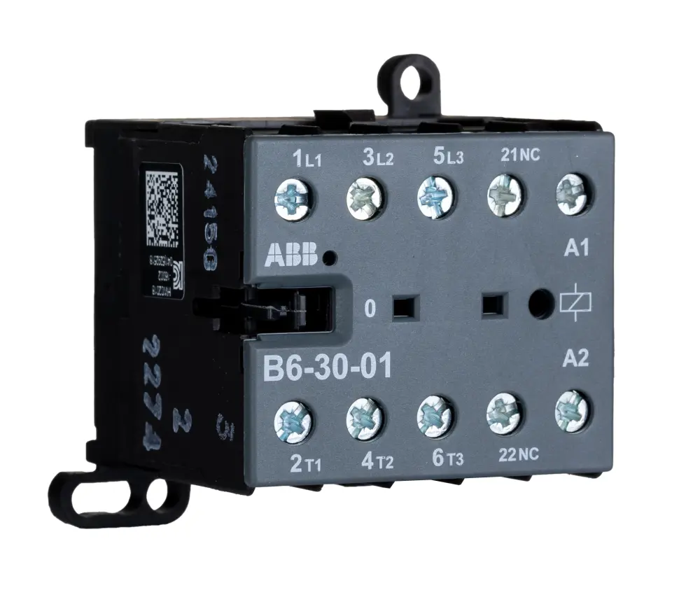 Contactor ABB B6-30-01 de 3 polos, 3 NA, 20 , bobina 127 V, 4 kW | GJL1211001R8014 B6-30-01 110-127V AC