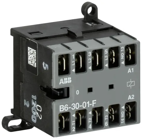 Contactor ABB B6-30-01-F-84 de 3 polos, 3 NA, 20 , bobina 24 V, 4 kW | GJL1211003R8014 B6-30-01-F-84