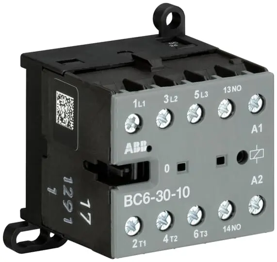 Contactor ABB BC6-30-10 de 3 polos, 3 NA, 20 , bobina 24 V, 4 kW | GJL1213001R0101 BC6-30-10 24V DC