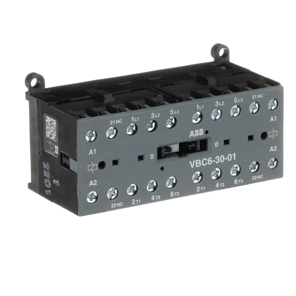 Contactor ABB VBC6-30-01 de 3 polos, 3 NA, 20 , bobina 24 V, 4 kW | GJL1213901R0011 VBC6-30-01 24V-DC