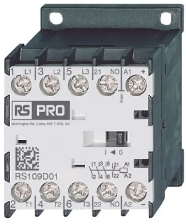 Contactor de 3 polos, 12 , bobina 110 V ca, 5,5 kW