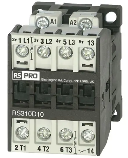 Contactor de 3 polos, 14 , bobina 24 V cc, 5,5 kW