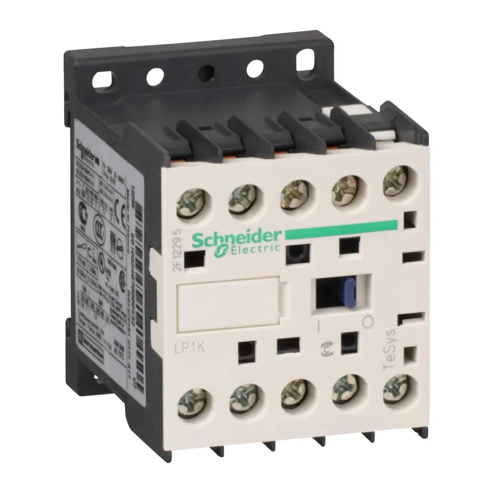 Contactor Schneider Electric TeSys K LP1K de 3 polos, 3 NA, 6 , bobina 24 V dc, 2,2 kW | LP1K0610BD3