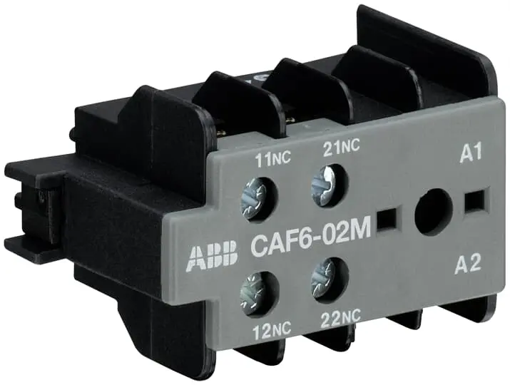 Contacto auxiliar ABB CAF6-02M, montaje: frontal, 2 NC, 250,69 kV, 6 | GJL1201330R0011 CAF6-02M