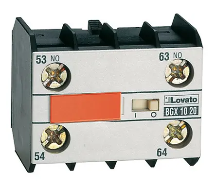 Contacto auxiliar Lovato BG, montaje: carril DIN, terminal: roscado, 2NC, 690 V, 10 | 11BGX1002