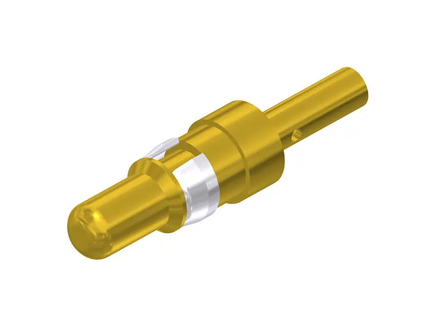 Contacto de alimentación de conector D-Sub CONEC 131A11019X, 3.6mm, Macho, Crimpado, Revestimiento de Flash de oro