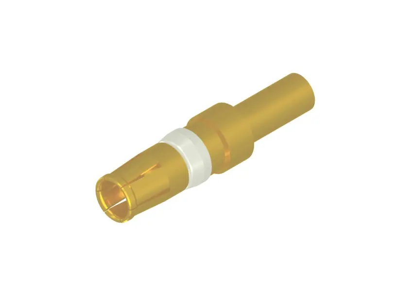 Contacto de alimentación de conector D-Sub CONEC 132A11029X, 2.6mm, Hembra, Crimpado, Revestimiento de Flash de oro