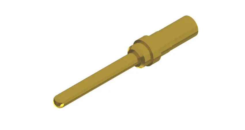 Contacto del conector circular CONEC 131C15019X, 1mm, Macho, Crimpado, Revestimiento de Oro sobre Níquel, 20 →
