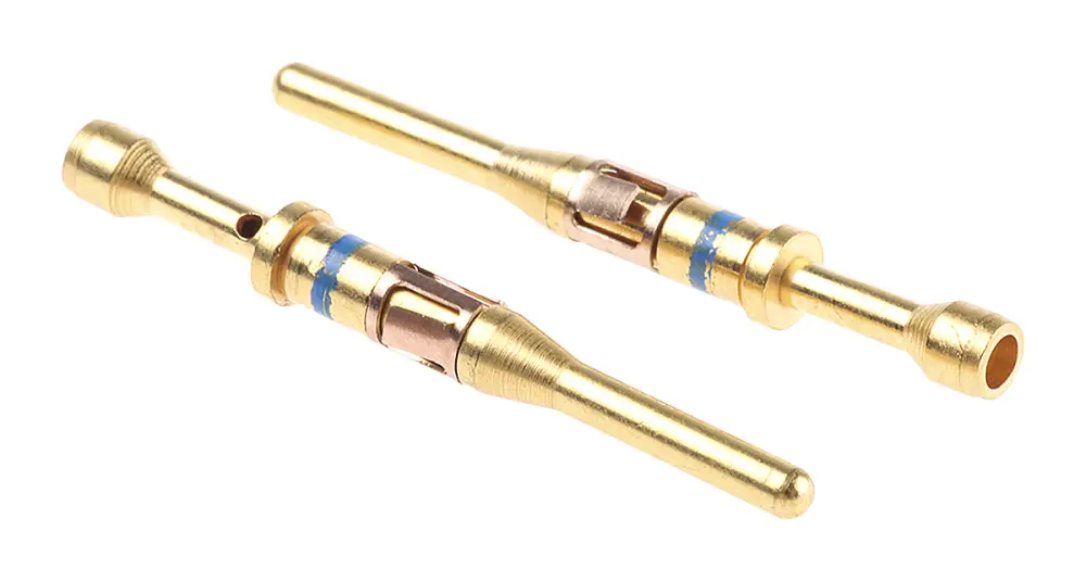 Contacto de terminal de crimpado ITT Cannon 192991-0091/T3P24MC1LZ, Trident, Macho, Crimpado, Revestimiento de Oro | T3P24...