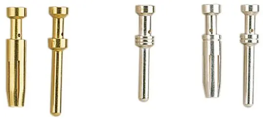 Contacto para conector industrial Macho HARTING serie Han Contacts, corriente 16A, para cable hasta 1mm² | 9330006305