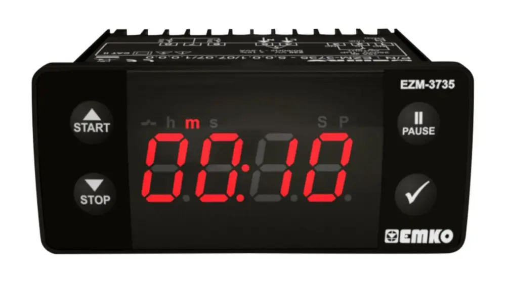 Contador Emko de Horas, con display LED de 4 dígitos, 230 V ac | EZM-3735.8.00.0.1/07.07/1.0.0.0