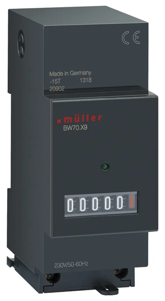 Contador Muller de Horas, con display LED de 5 dígitos, 12 → 48 V | BG7089 12-48V DC