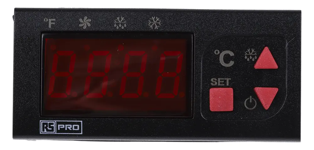Controlador de temperatura ON/OFF, 77 x 35mm, 230 V ac, 2 entradas NTC, 3 salidas Relé