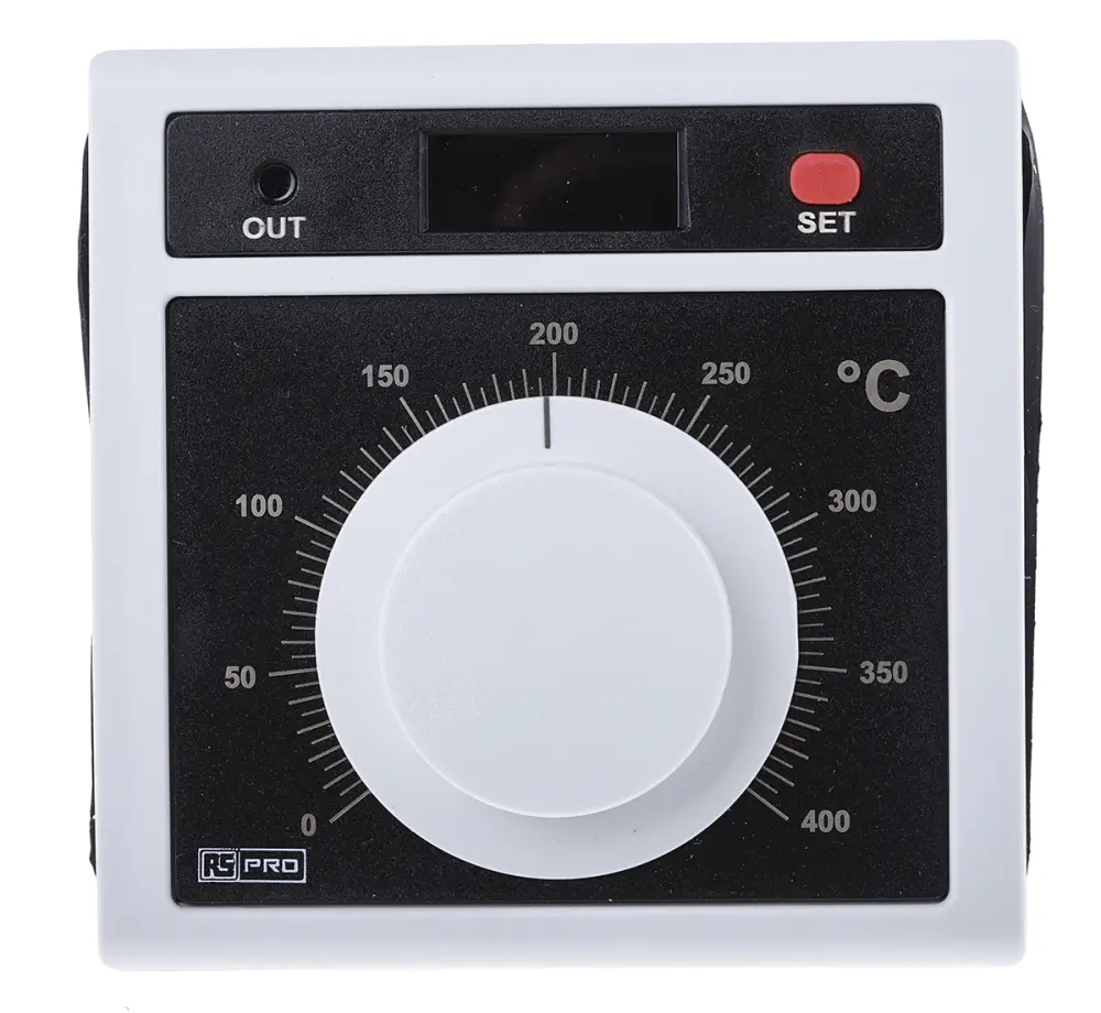 Controlador de temperatura ON/OFF, 96 x 96mm, 230 V ac Termopar tipo J, 1 salida Relé