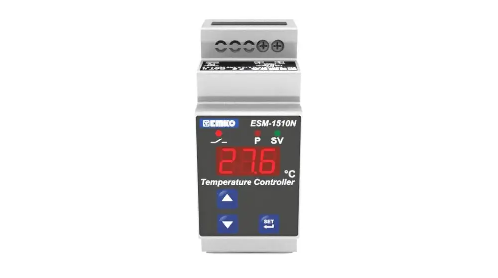 Controlador de temperatura ON/OFF Emko serie ESM, 90x35x61.2mm, 10 → 30 V dc, 1 entrada, 1 salida Relé | ESM-1510-N.8.1...