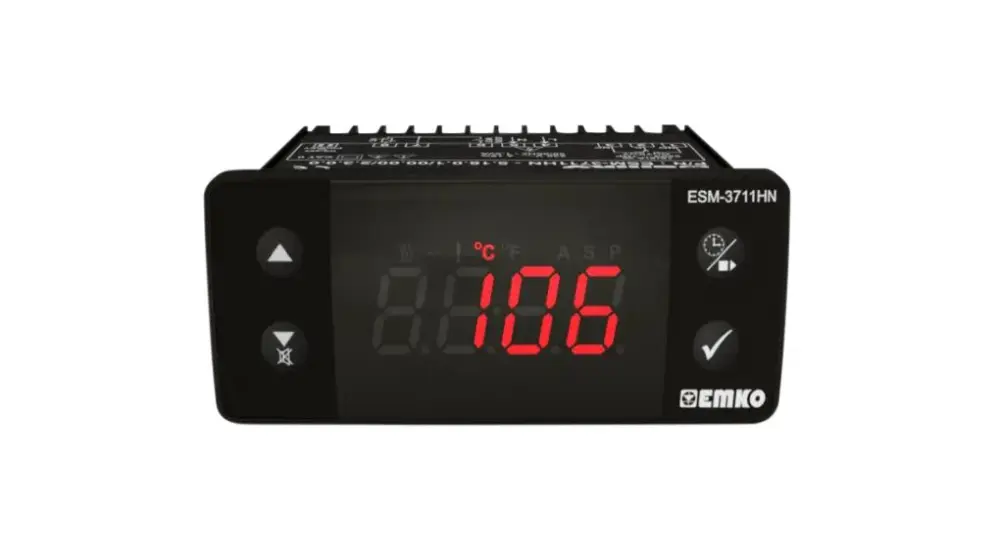 Controlador de temperatura ON/OFF Emko serie ESM, 76x34.5x71mm, 230 V ac, 1 entrada, 1 salida Relé | ESM-3711-HN.5.11.0.1...