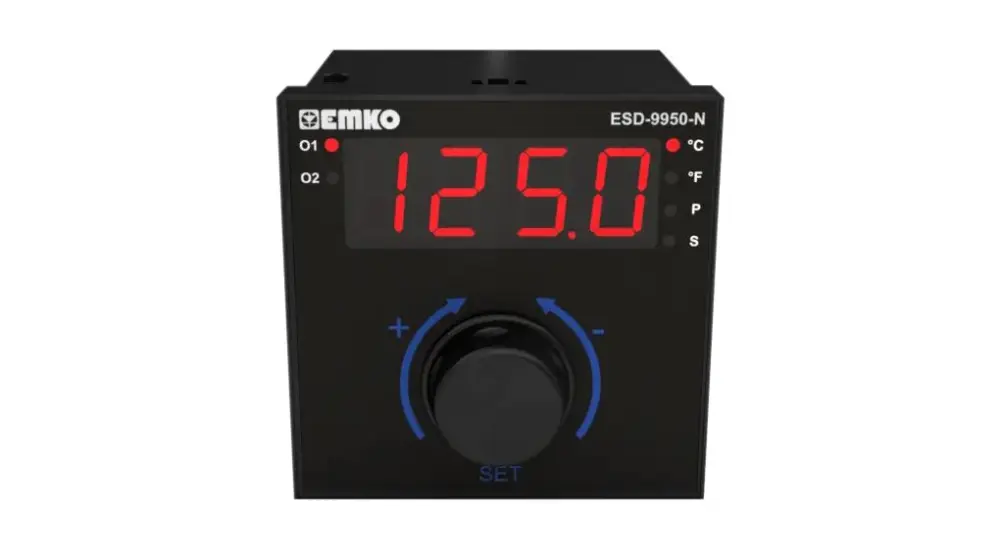 Controlador de temperatura PID Emko serie ESD, 96x96x100mm, 230 V ac, 1 entrada, 2 salidas Relé, controlador SSR | ESD-99...
