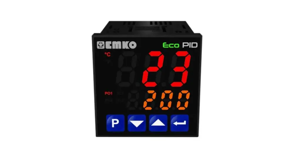 Módulo de control de temperatura Emko serie ecoPID, 230 V, 2 salidas Relé, SSR | ECOPID.4.5.1R.S.0