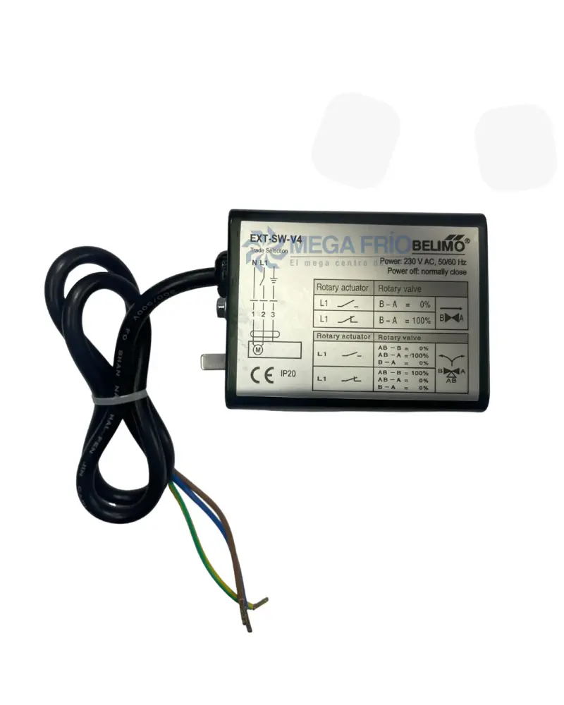 ACTUADOR BELIMO EXT‑SW‑V4 (230 VAC) PARA VÁLVULA DE VIAS