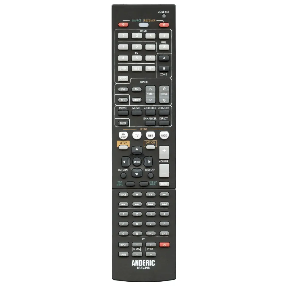 Control remoto Anderic RAV498 para receptor AV Yamaha - RRAV498