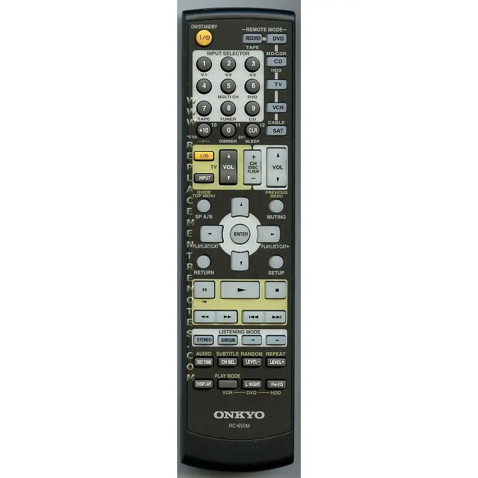 Control remoto del receptor Onkyo RC650M