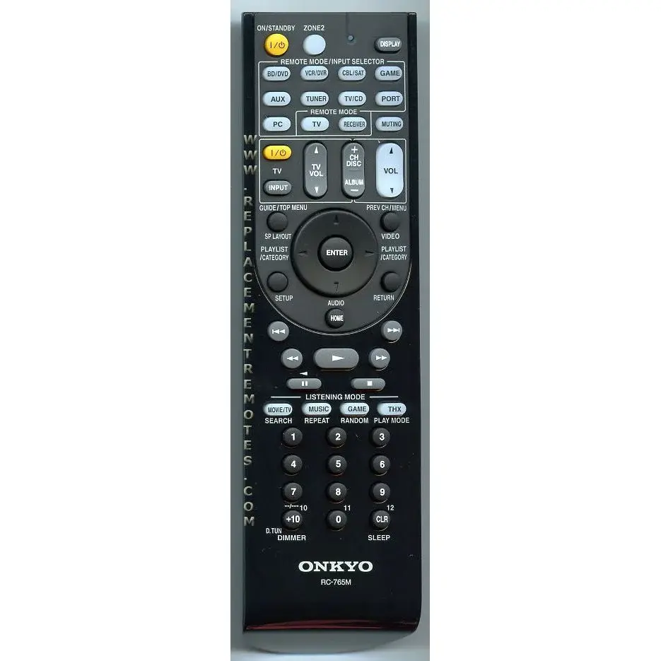 Control remoto del receptor Onkyo RC765M