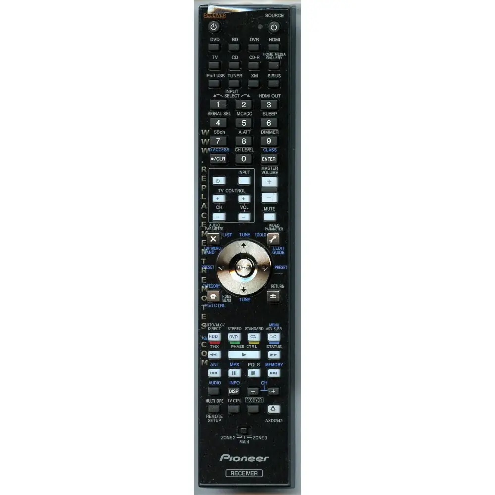 Control remoto del receptor Pioneer AXD7542